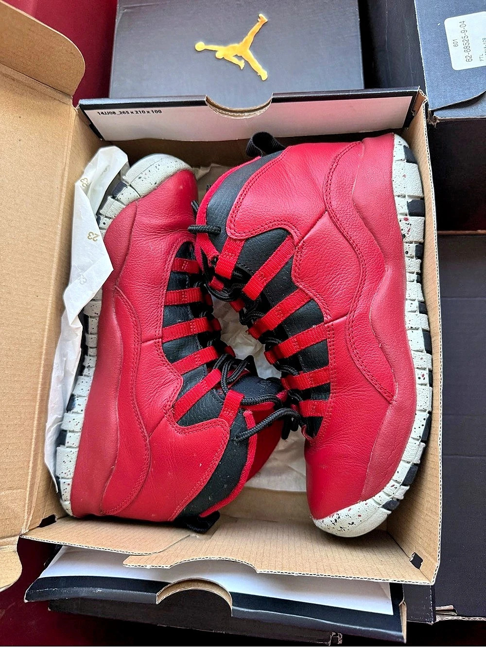 Jordan Air Jordan 10 Retro 30th 'Bulls Over Broadway' High-Top Sneakers Red &